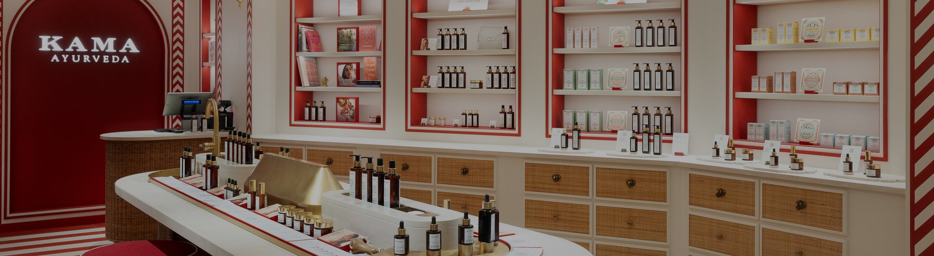 shelves in store